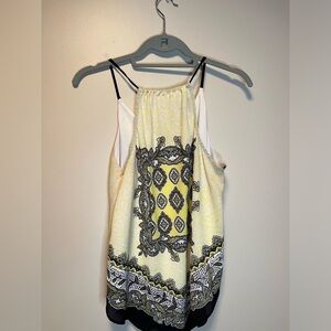 Scarf bottom sleeveless tank. Size Large